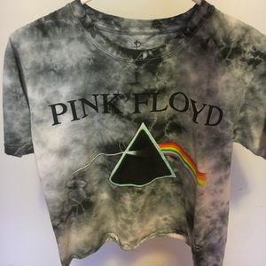 Pink Floyd Acid Washed Cropped T-Shirt